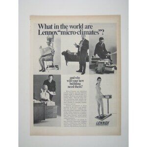 Linux Micro Climate Hair Salon Exercise Shopping ADVERT 1960s Vintage Print Ad M